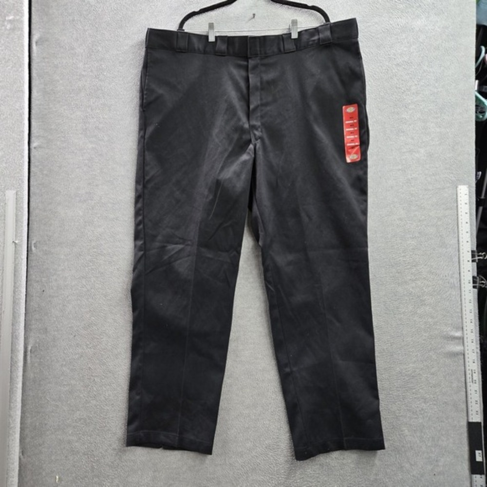 Dickies Men Pants 46X32 Black Work Pants Dress Pants Twill 874 Pant Logo NWT